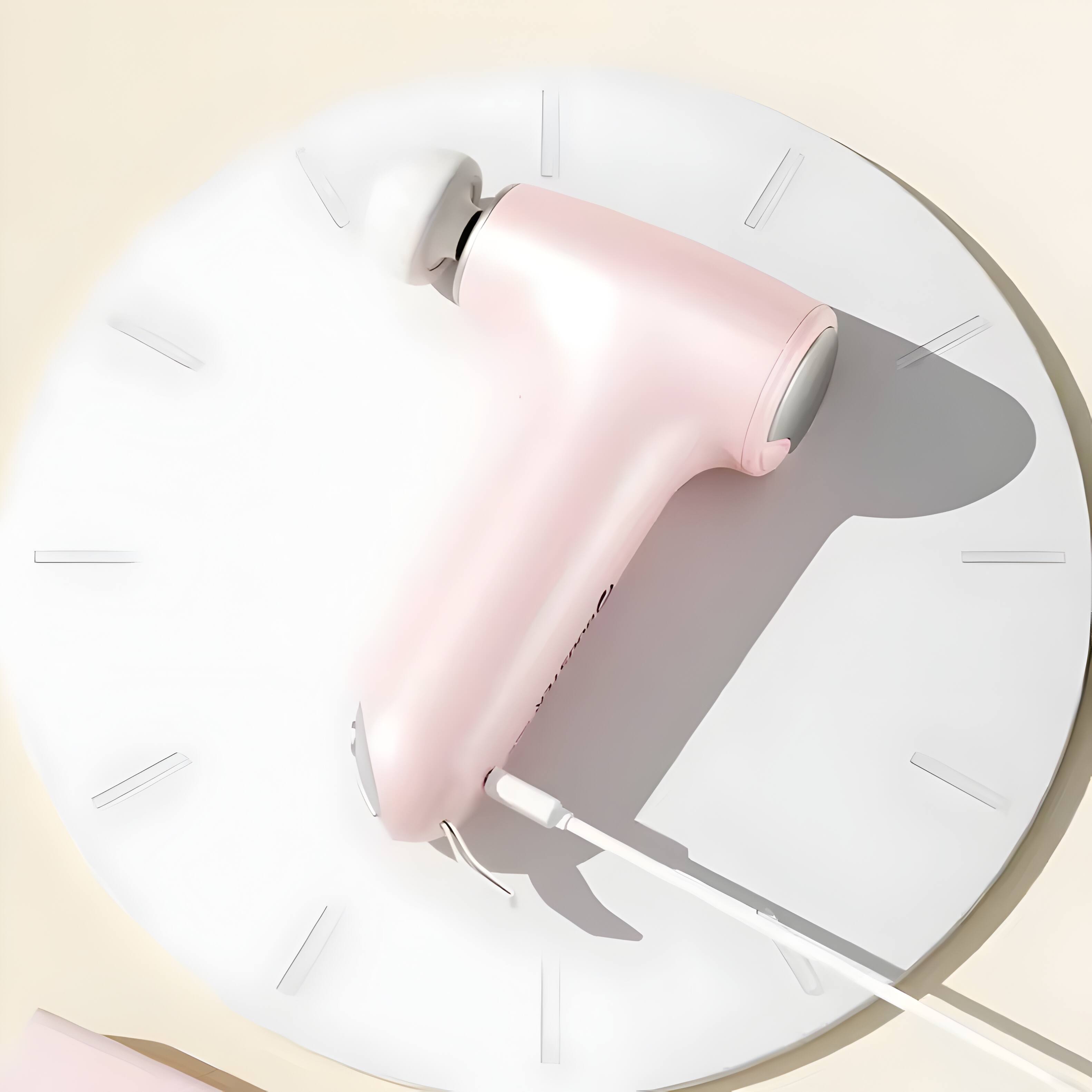 Alt View 2. Cluzine - Mini Handheld Deep Tissue Massage Gun Portable Electric Massager for Daily Body Relief - White.