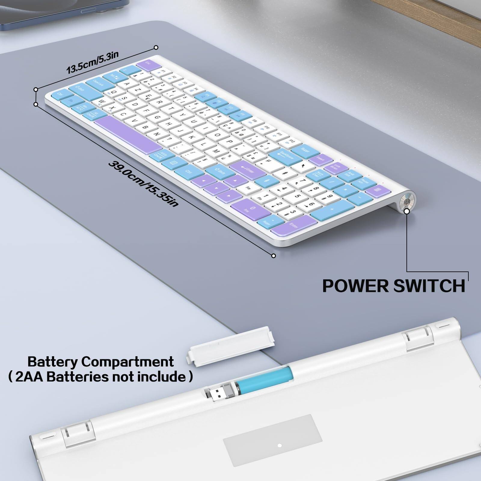 13.5cm/5.3in  
39.0cm/15.35in  

POWER SWITCH  

Battery Compartment (2AA Batteries not include)