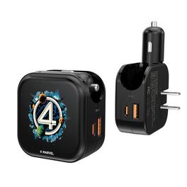 Keyscaper - Marvel Badge 2 in 1 USB A/C Charger - Fantastic Four 2