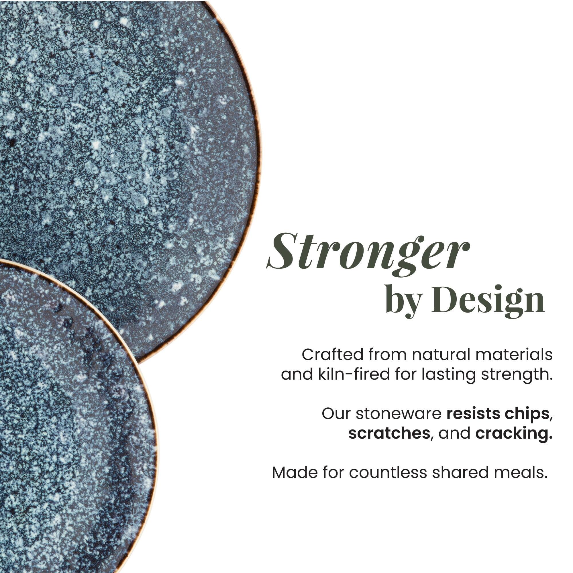 Stronger by Design  
Crafted from natural materials and kiln-fired for lasting strength.  
Our stoneware resists chips, scratches, and cracking.  
Made for countless shared meals.