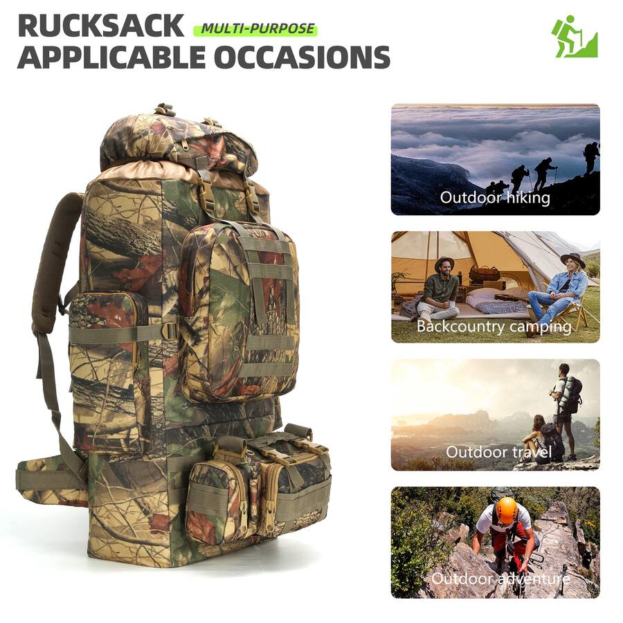 Pacoar Cade 100l Camping Hiking Backpack Molle Rucksack Backpacking ...