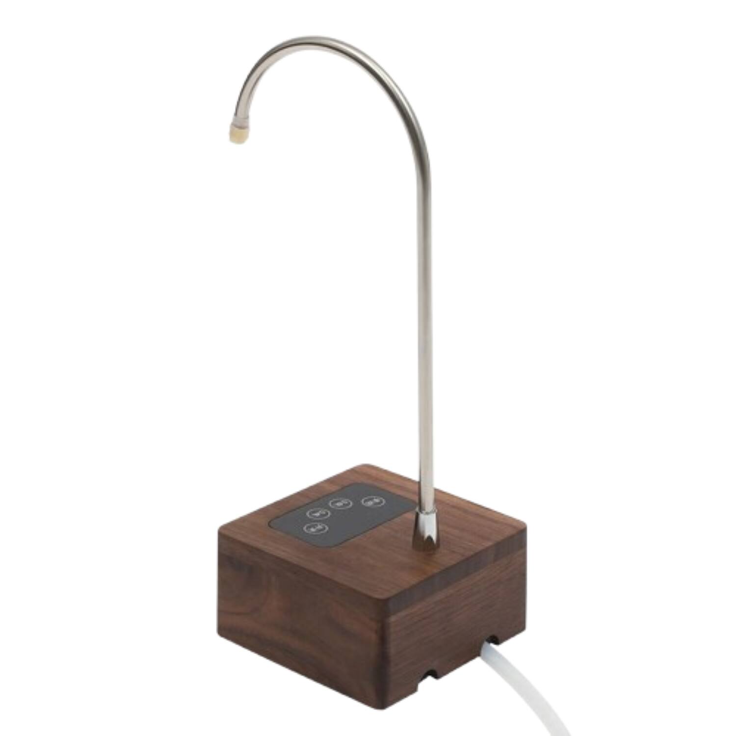 Front. Home Collection - Electric Tabletop Water Dispenser Jug Pump - Walnut.