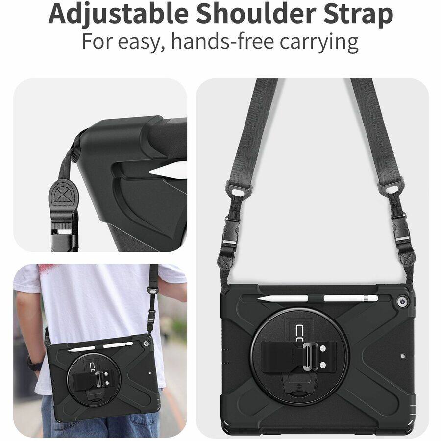Adjustable Shoulder Strap  
For easy, hands-free carrying