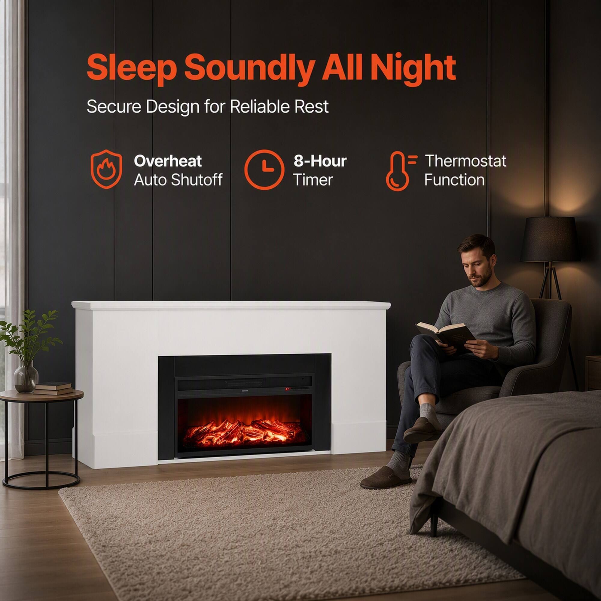 Sleep Soundly All Night  
Secure Design for Reliable Rest  
Overheat Auto Shutoff  
8-Hour Timer  
Thermostat Function