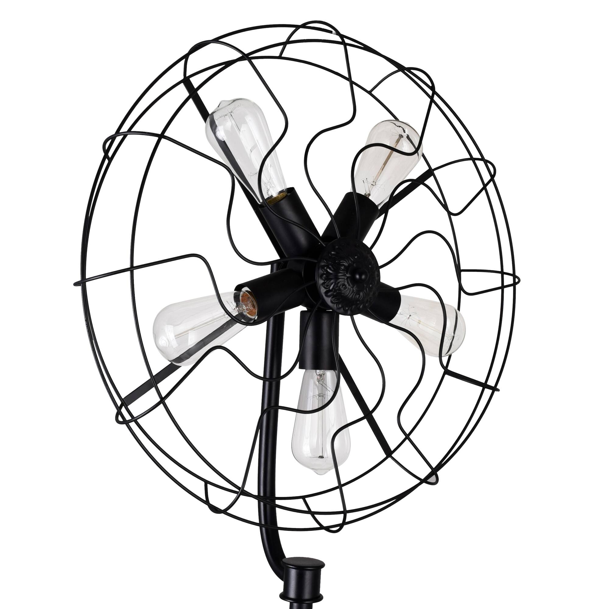 Back. CWI Lighting - Pamela 5 Light Floor Lamp With Black Finish - Black.