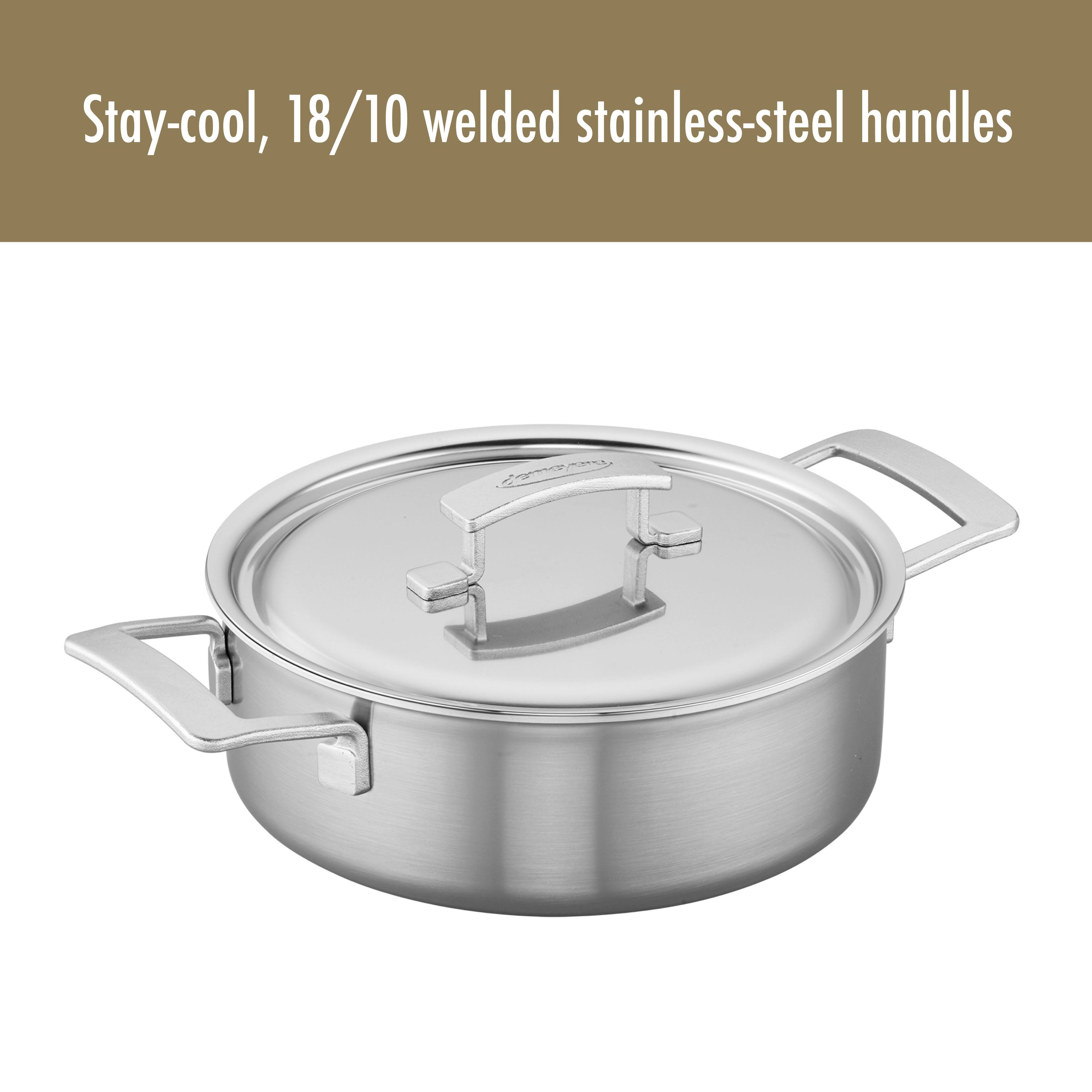 Demeyere - Industry 5-Ply 3-qt Deep Saute Pan - Stainless Steel - Thumbnail 4