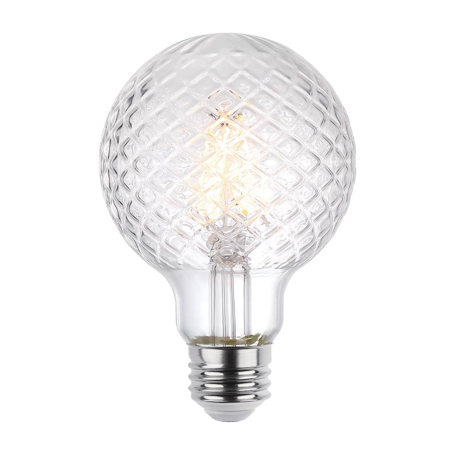 Front. Westinghouse - Westinghouse G25 E26 (Medium) Filament LED Bulb Warm White 40 Watt Equivalence 1 pk.
