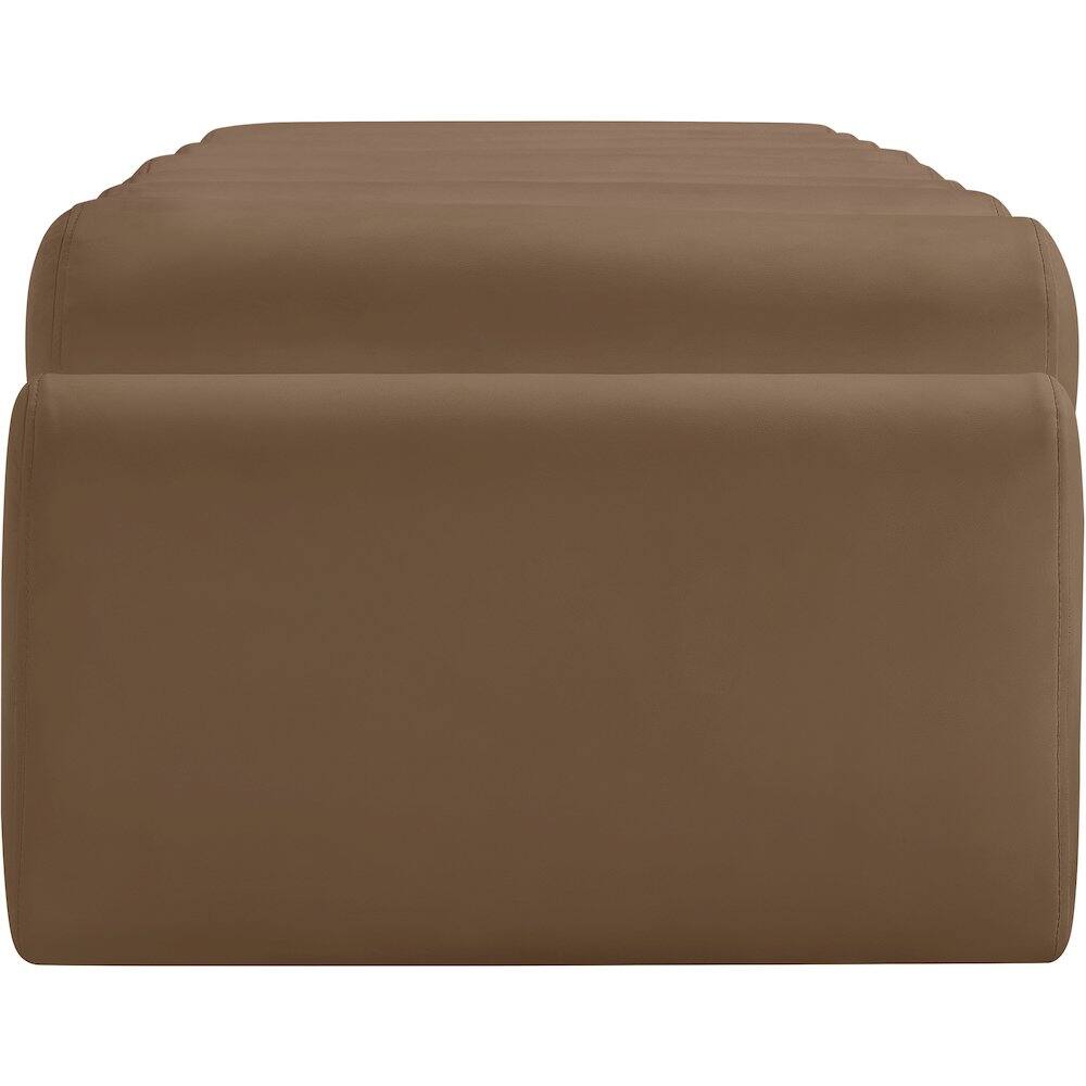 Alt View 3. Meridian Furniture - Rumble Brown Vegan Leather Bench - Brown.