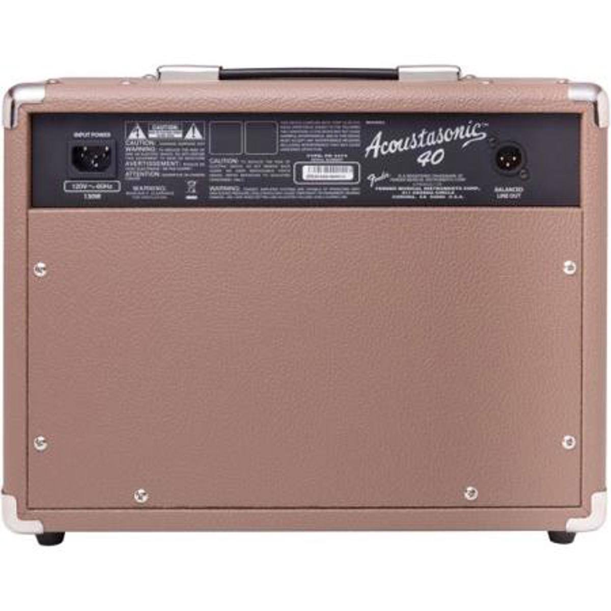 Alt View 4. Fender - Fender Acoustasonic 40 120V Amplifier for Acoustic-Electric Guitar, Brown/Wheat.