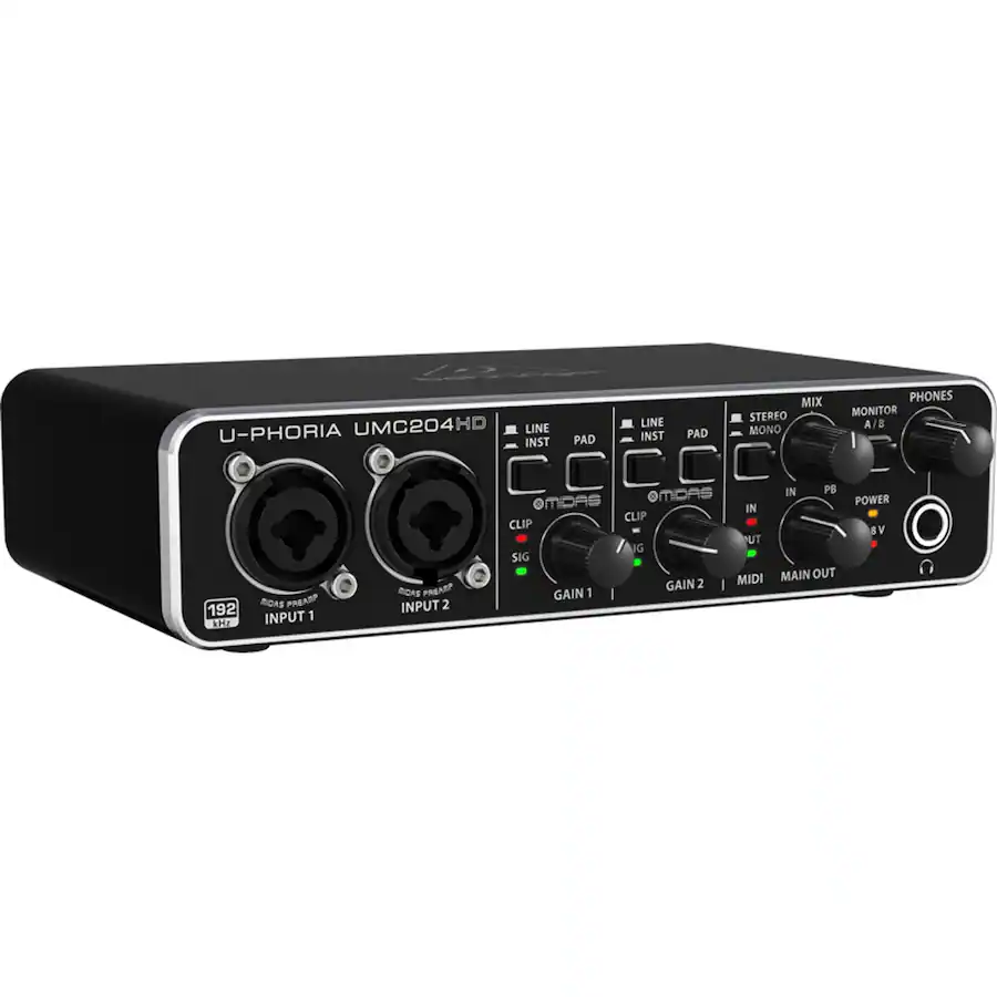 Behringer U Phoria UMC204HD Audiophile 2x4 USB Audio/MIDI Interface ...