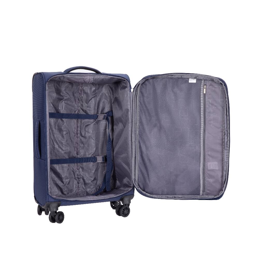 Alt View 3. Ropilly - Ropilly 5 Piece Luggage Set Softshell Suitcase with Spinner Wheels Blue - Blue.