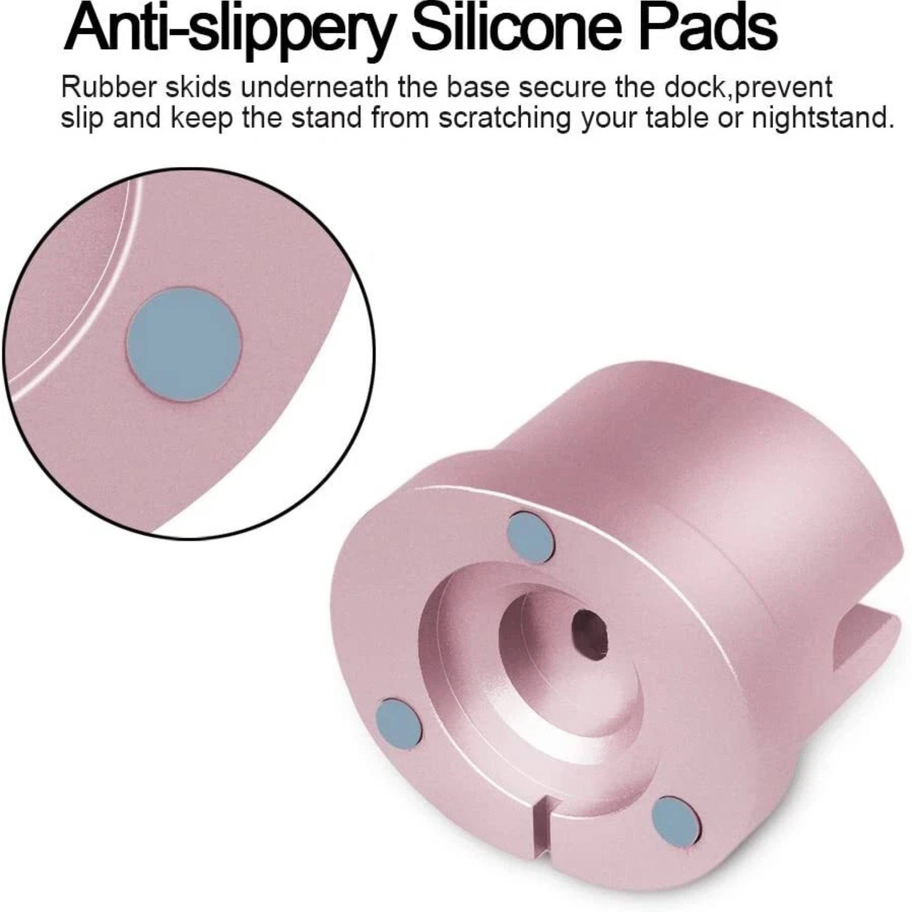 Anti-slippery Silicone Pads

Rubber skids underneath the base secure the dock, prevent slip and keep the stand from scratching your table or nightstand.