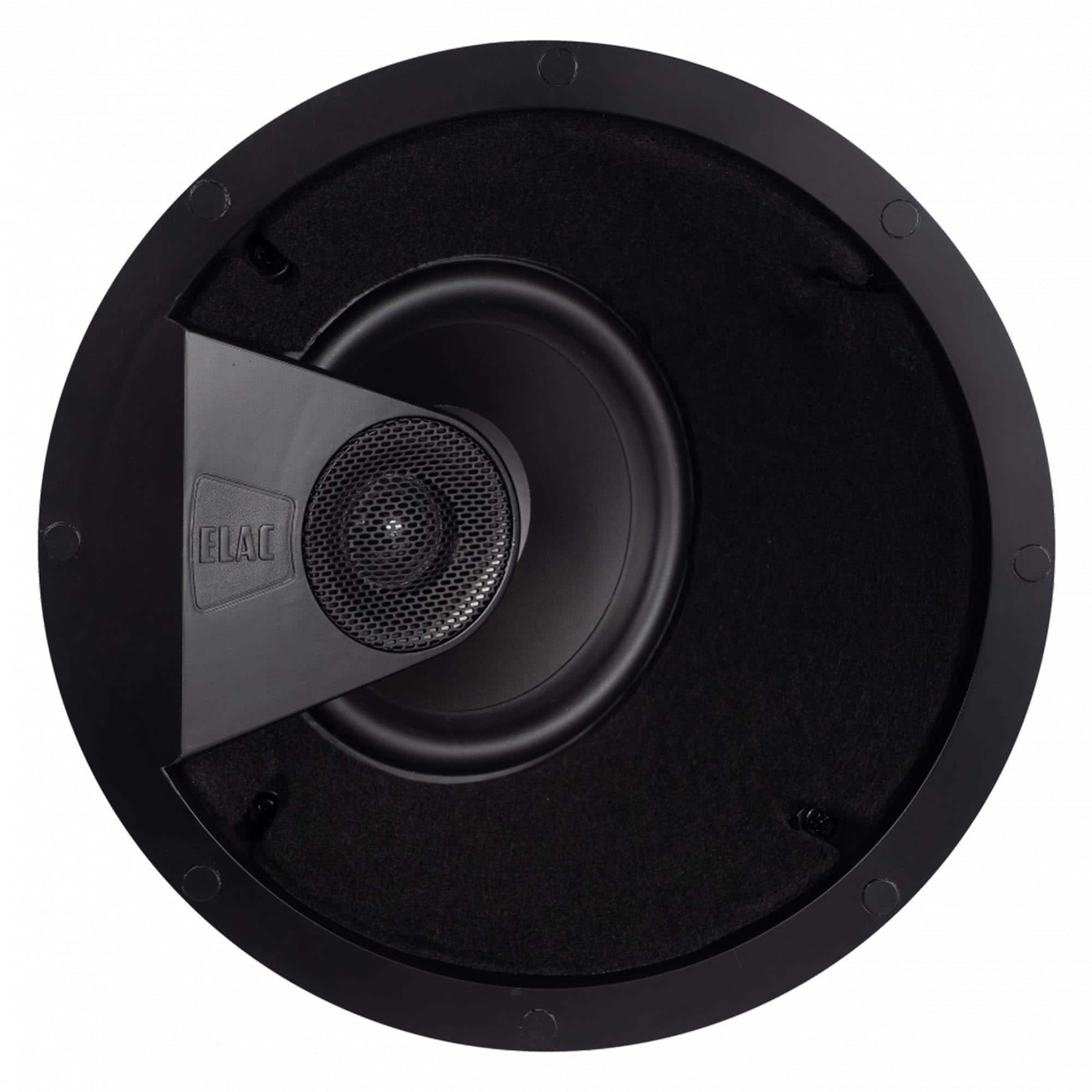 ELAC - IC-VT61-W - Vertex 1 6.5" Angled In-Ceiling Speaker - Includes White Grille, Sold Individually - Black/Gray