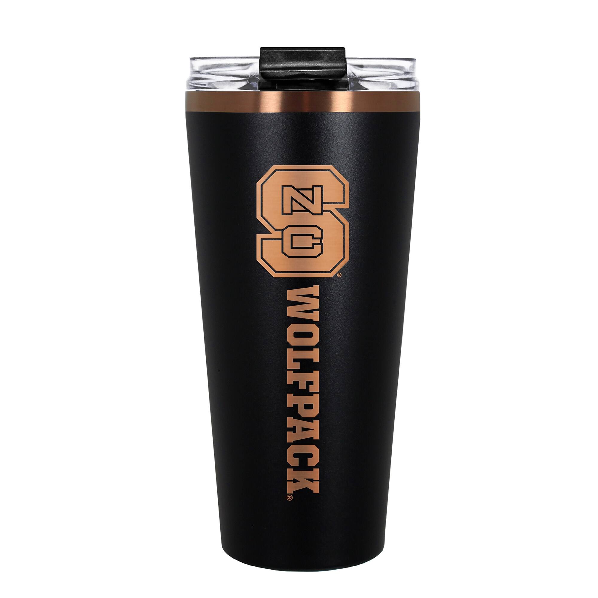 Front. Great American Products - NC State Wolfpack 30oz. Big Slim Tumbler - Black.