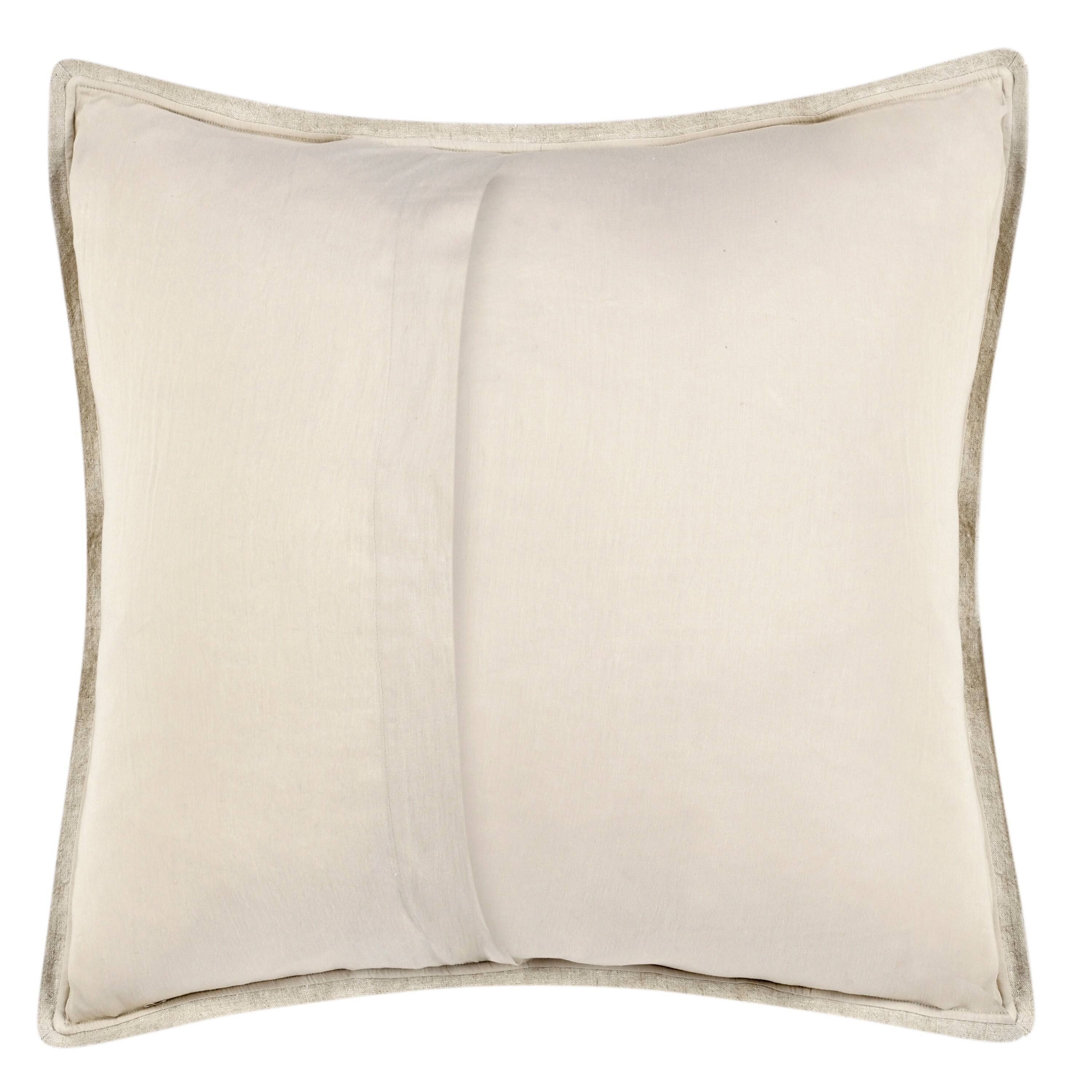 Angle. Manhattan Lane - Doji 26 Inch Euro Pillow Sham, Natural  Cotton and Premium Linen - Brown.