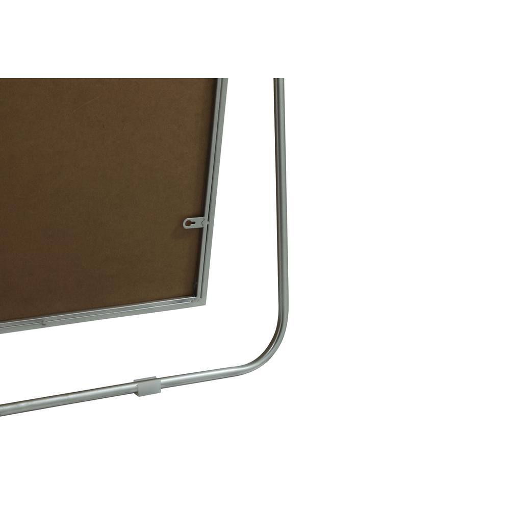 Left. Elegant Decor - Metal Frame Rectangle Full Length Mirror 36x60 Inch in Silver - Silver.