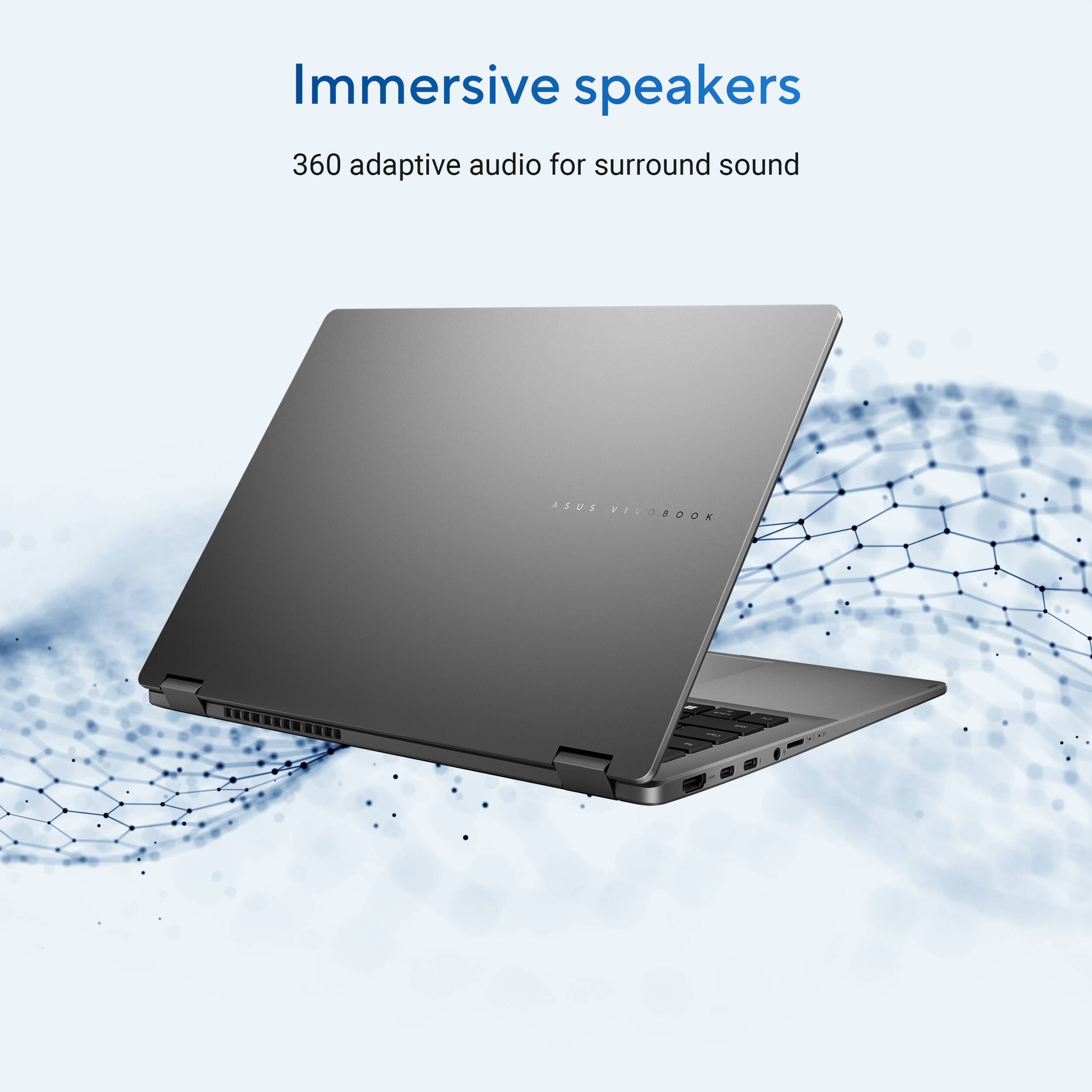Immersive speakers: 360 adaptive audio for surround sound.