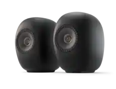 Front. KEF - KEF LS LUXE Wireless HiFi Bookshelf Speakers Eclipse Black (Pair) - Eclipse Black.