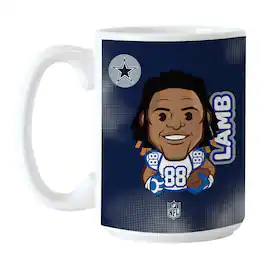 Logo Brands - CeeDee Lamb Dallas Cowboys 15oz. Player Caricature Mug - Multicolor