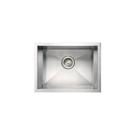 Whitehaus - Noah's Collection Brushed Stainless Steel Commercial Single Bowl Undermount Sink - Silver