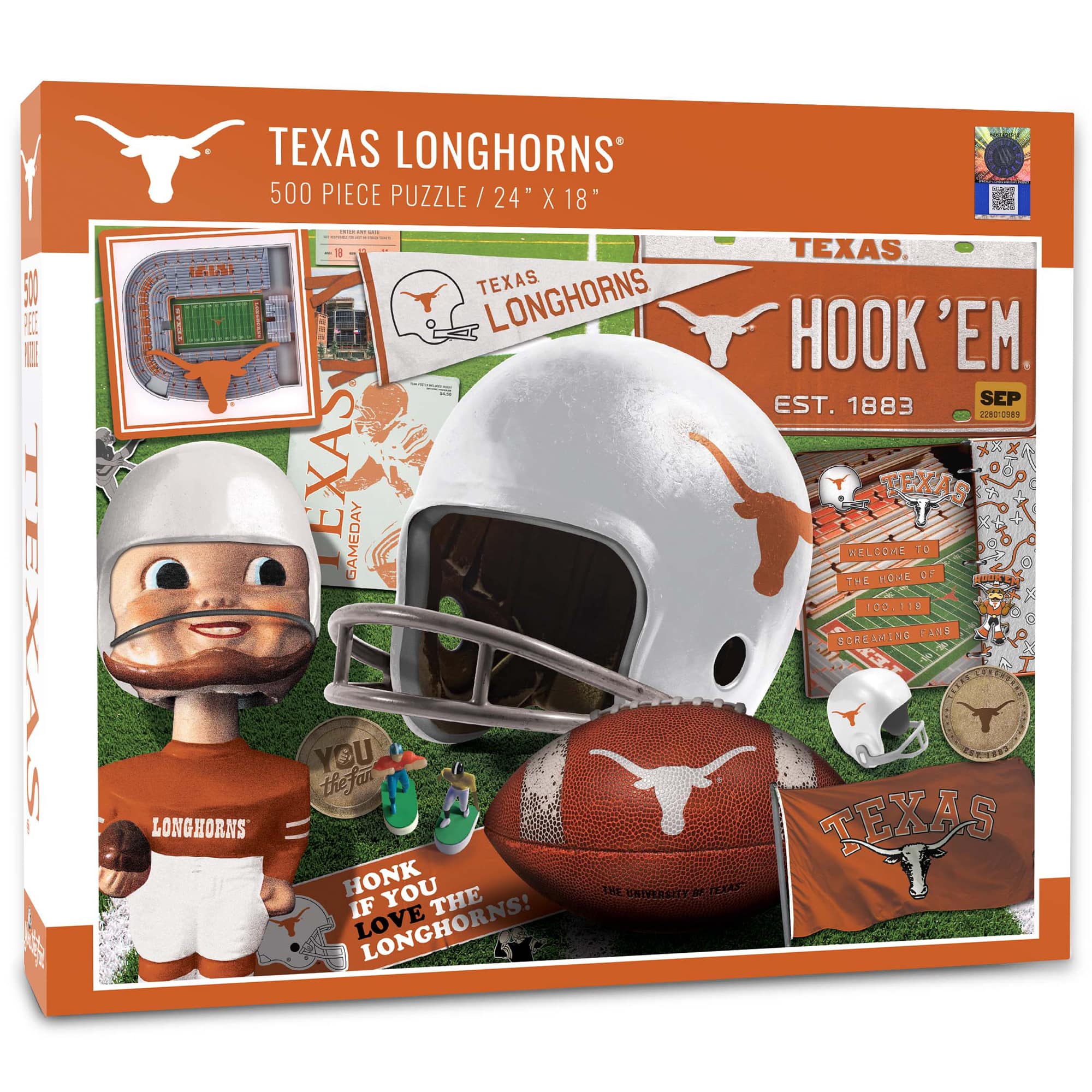 YouTheFan - Texas Longhorns 500-Piece Retro Series Puzzle - Multicolor price history on PriceWatchPro