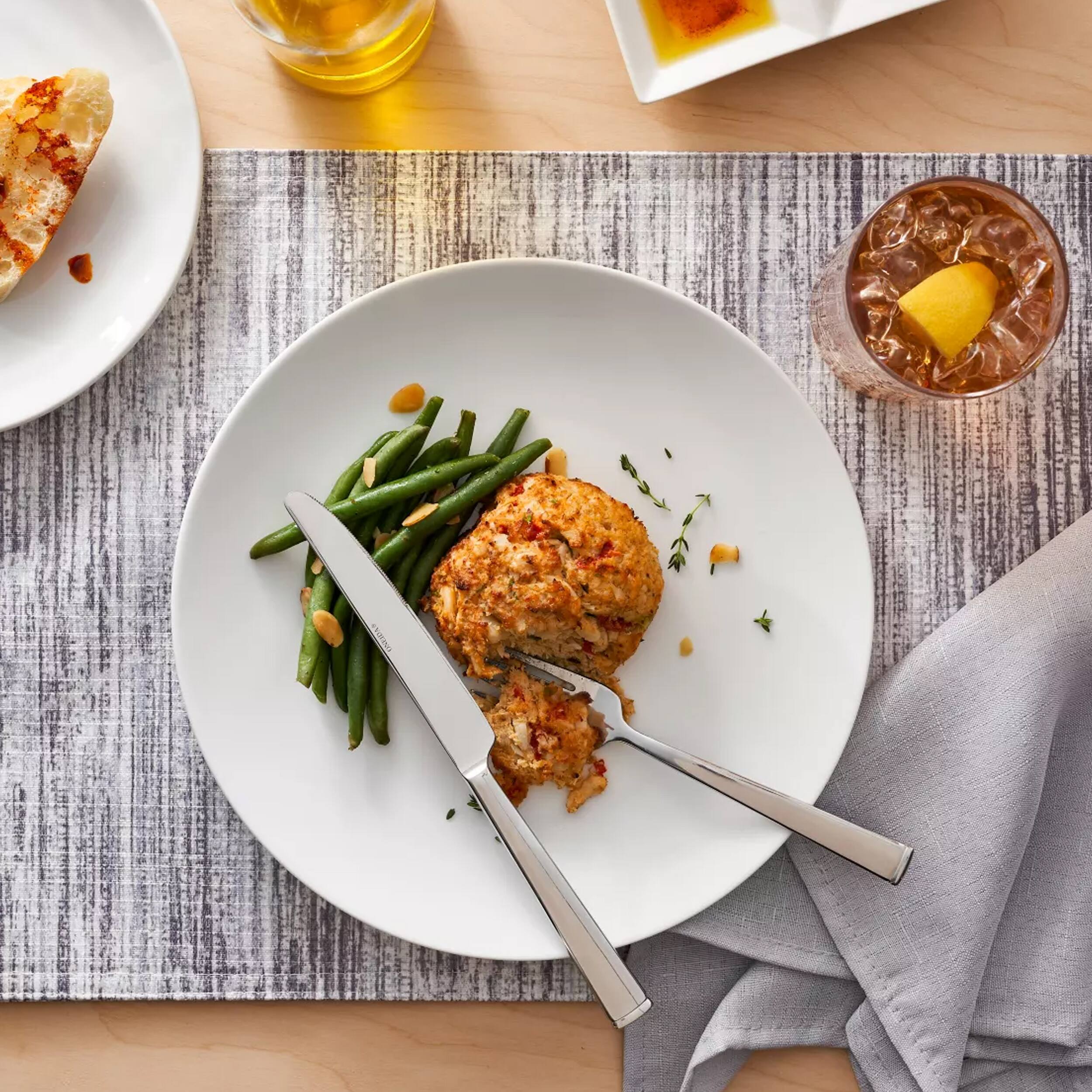 Alt View 4. Gibson - Our Table Simply White 6 Piece 10.75 Inch Organic Round Porcelain Dinner Plate Set - White.