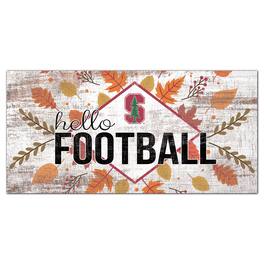 Fan Creations - Stanford Cardinal 6'' x 12'' Hello Football Wall Art - White