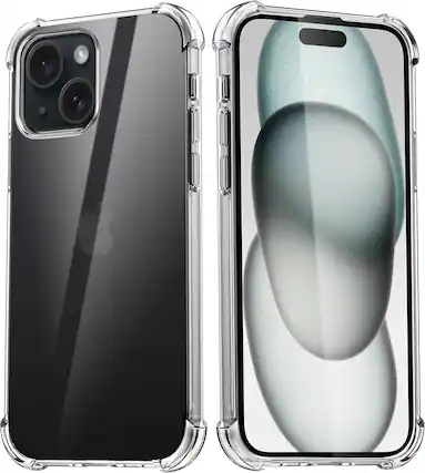 Front. Entronix - Entronix TPU Clear Case for iPhone 15 - Flexible and Durable Protection - Clear.