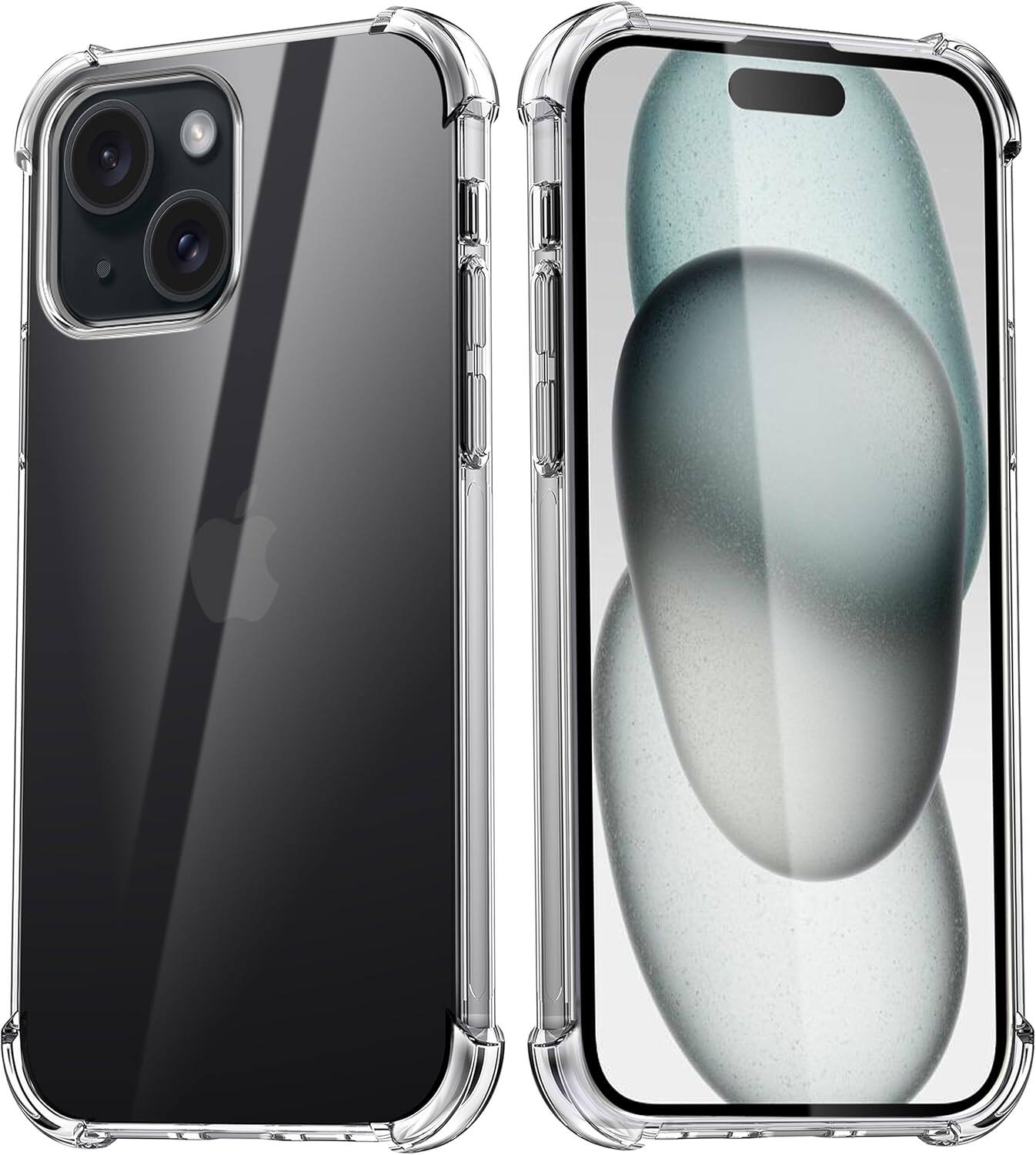 Front. Entronix - Entronix Case for iPhone 15 Plus - Hard Back Thick Clear - Clear.
