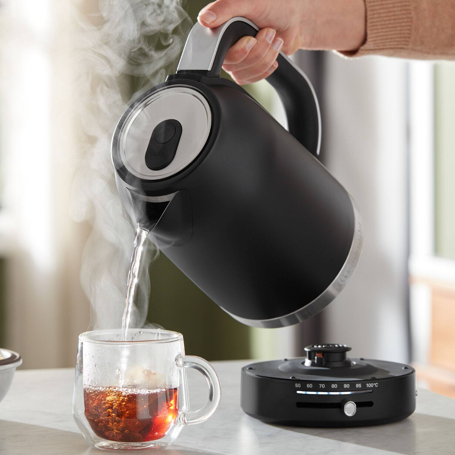 Alt View 3. KitchenAid - 1.7 Liter Electric Kettle, Black Matte - Black Matte.