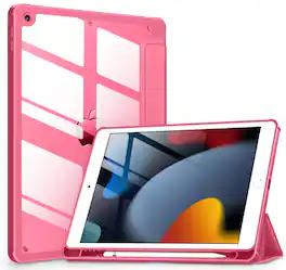 DTTO - Case for iPad 9th/8th/7th Generation 10.2 inch, Clear Back, TPU Shockproof Frame Cover - Watermelon