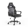 Front. Emerge - Staples Emerge Vector Luxura Faux Leather Gaming Chair, Black & Gray (61108) - Black and Gray.