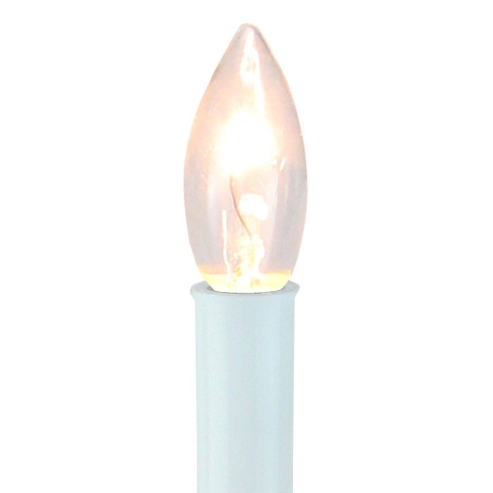 Alt View 3. Northlight - Single Light Window Candle with Timer Sensor - 9" - White - White.