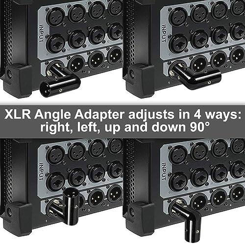 XLR Angle Adapter adjusts in 4 ways: right, left, up and down 90°