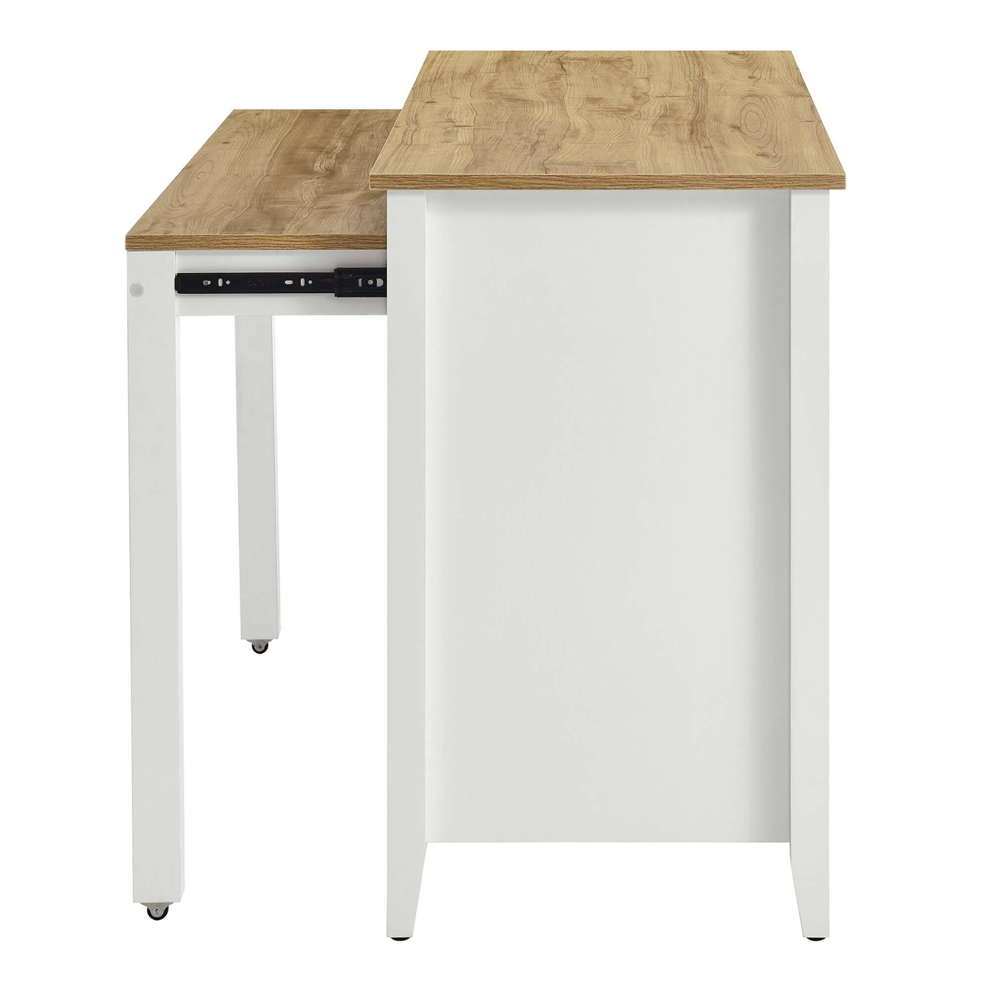 Alt View 6. Modway - Farmstead Kitchen Island by Modway - Oak White.