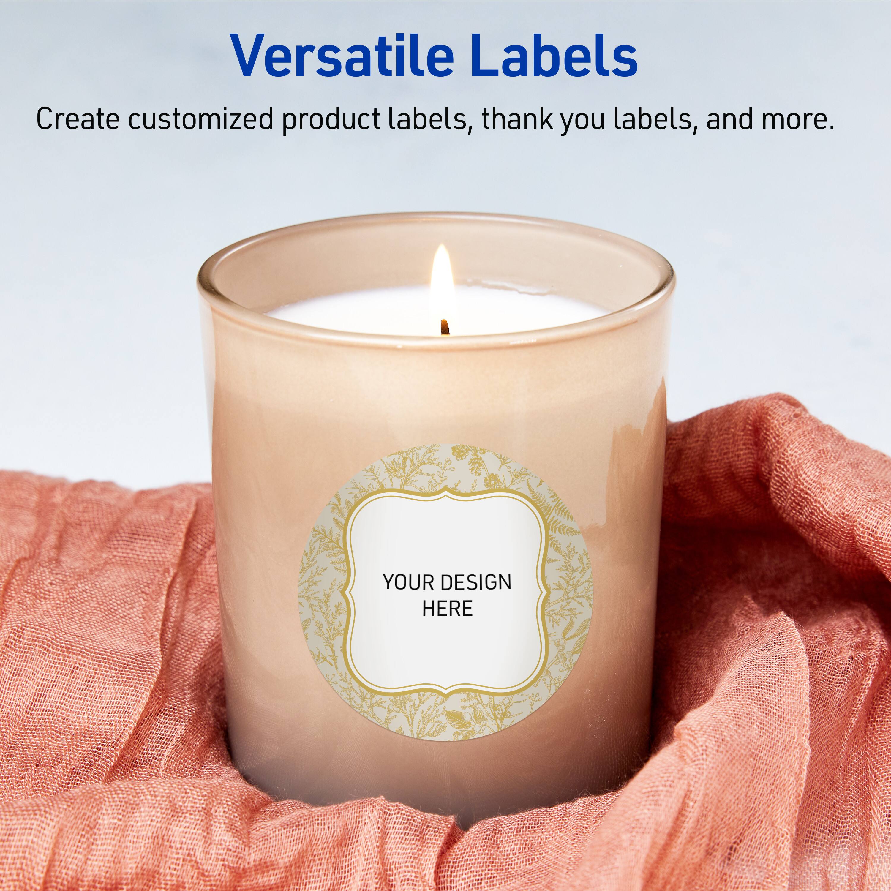 Versatile Labels

Create customized product labels, thank you labels, and more.

YOUR DESIGN HERE