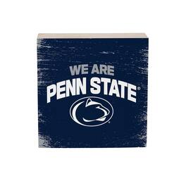 Evergreen Enterprises - Penn State Nittany Lions 6" Square Fan Chant Wood Block Shelf Sign - Multicolor