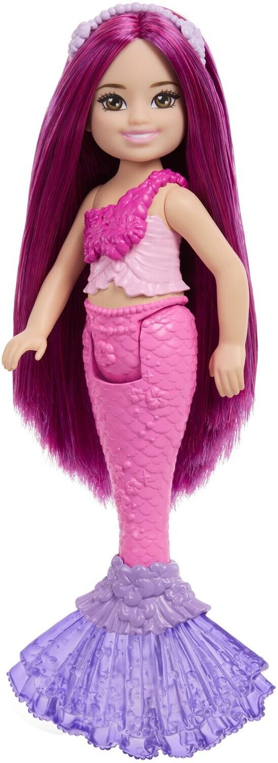Front. Mattel - Barbie Chelsea Mermaid Small Doll with Pink Hair & Tail   - COLLECTIBLES - Multicolor.
