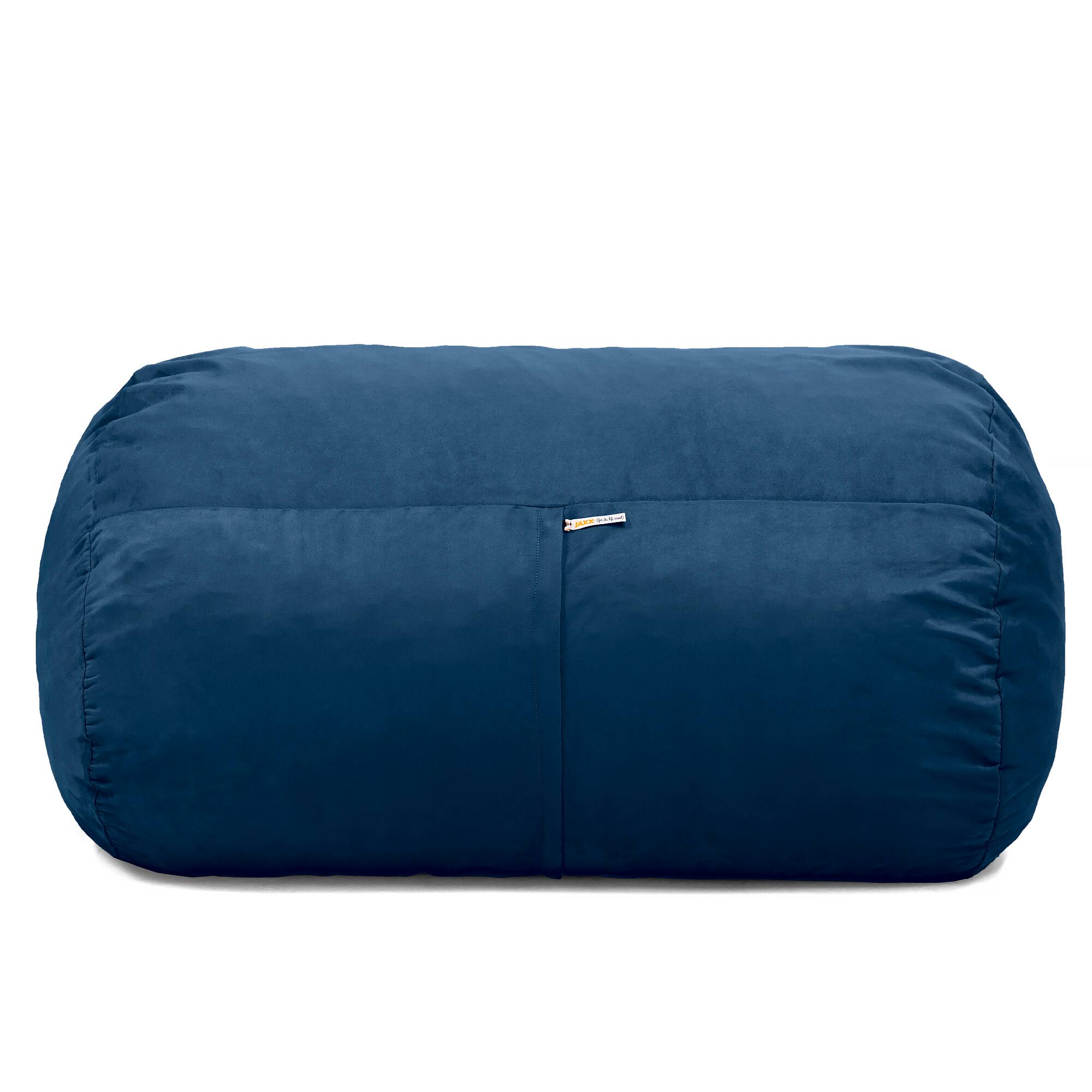 Front. Jaxx - Jaxx Sofa Saxx 4-foot Bean Bag Lounger, Navy - Blue.