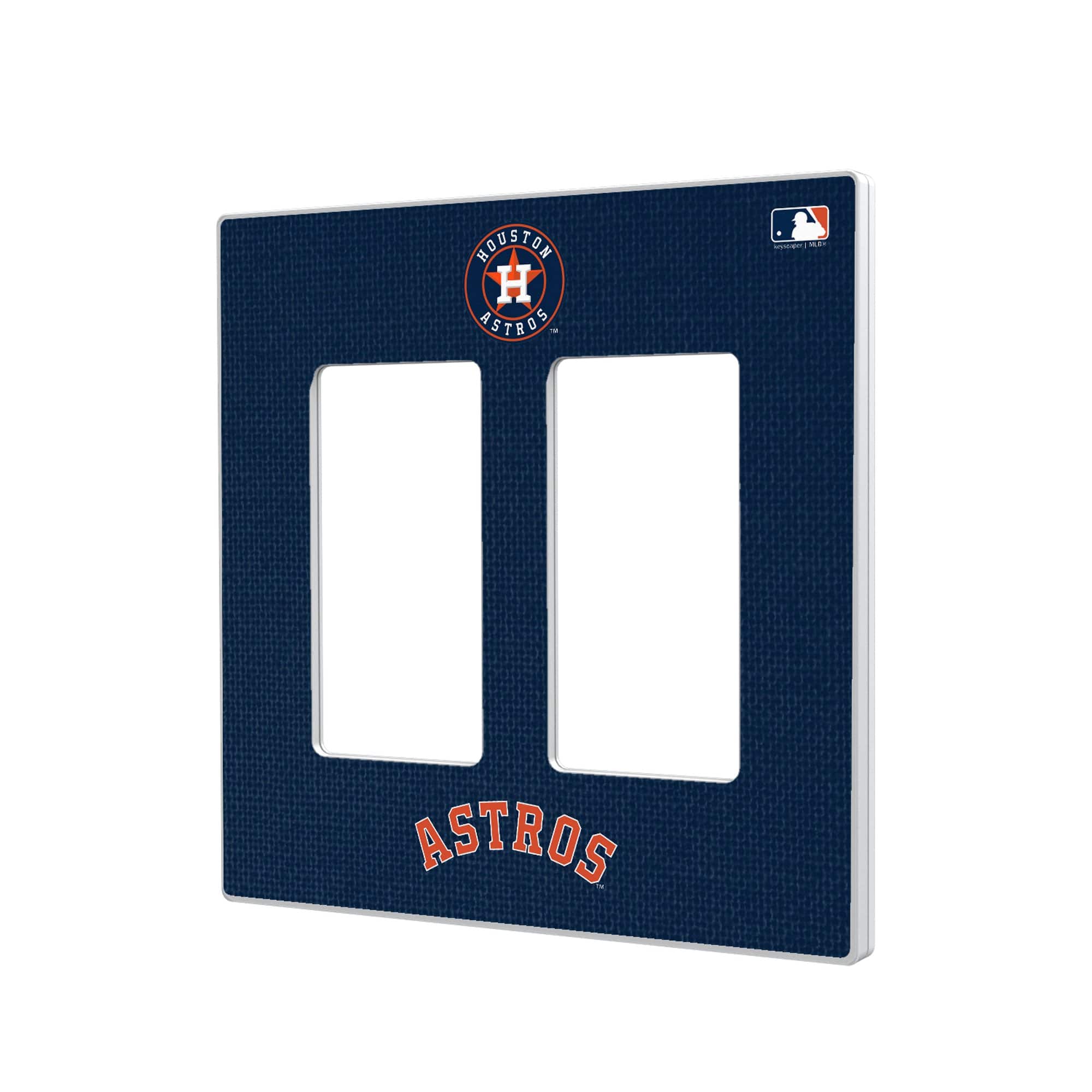 Keyscaper - Houston Astros Solid Double Rocker Light Switch Plate - Multicolor