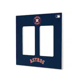 Keyscaper - Houston Astros Solid Double Rocker Light Switch Plate - Multicolor