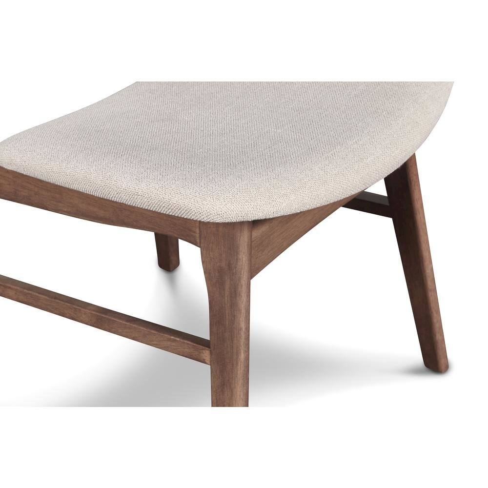 Alt View 4. FurniFact - Walnut Solid Wood Dining Chairs Set of 2 – Classic Chairs for Dining - Walnut.