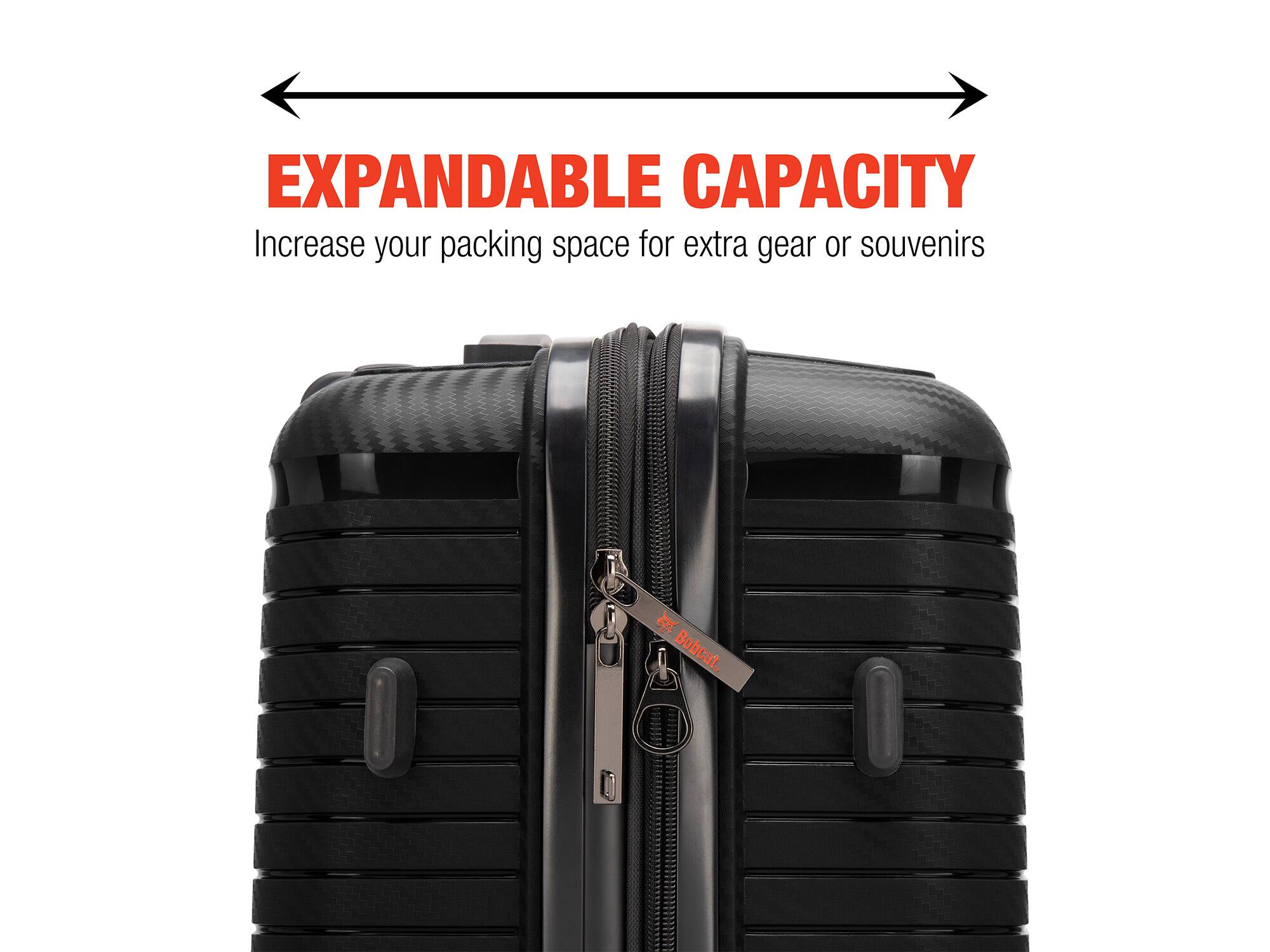 EXPANDABLE CAPACITY
Increase your packing space for extra gear or souvenirs
RA Bobcat