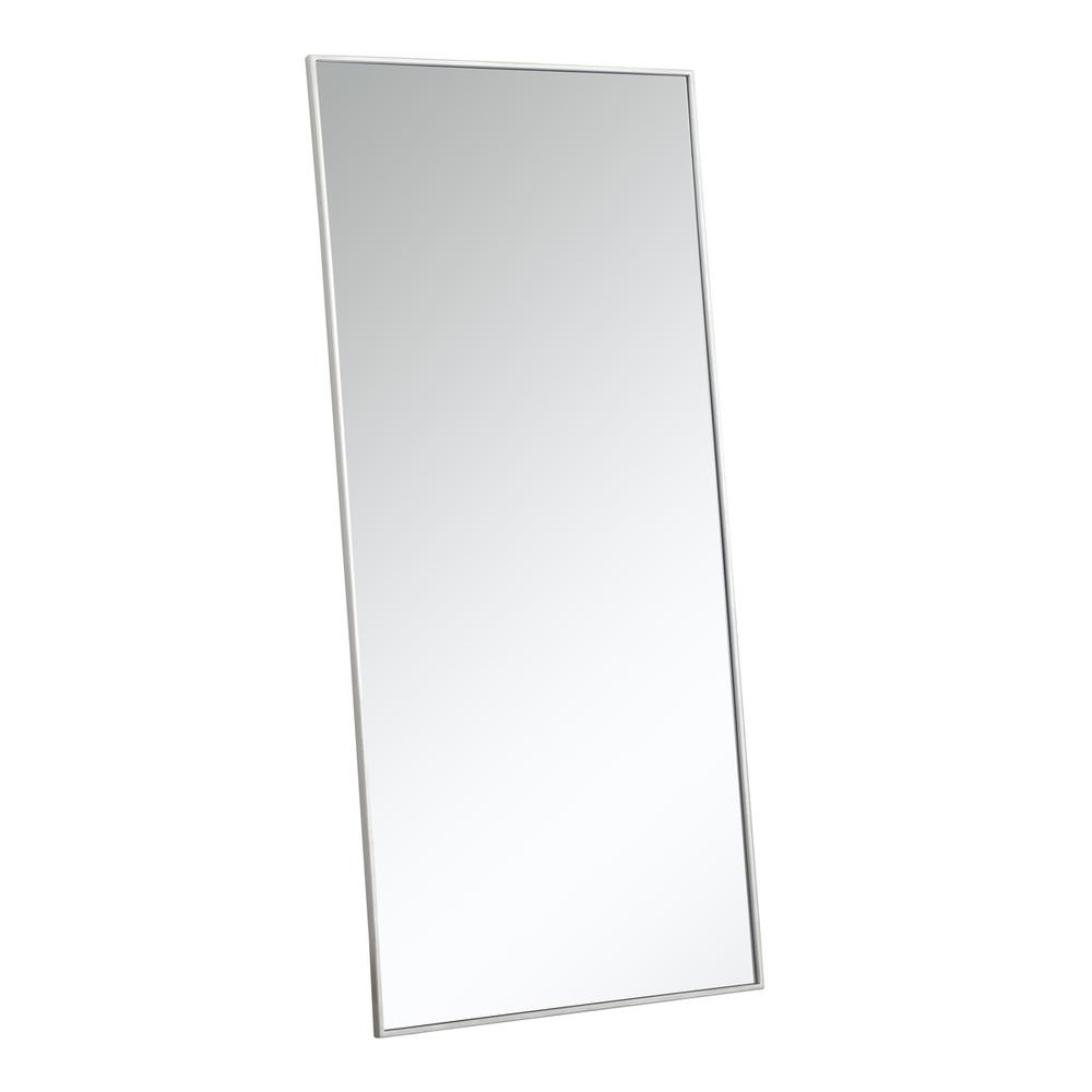 Alt View 6. Elegant Decor - Metal frame rectangle mirror 30 inch in silver - Silver.