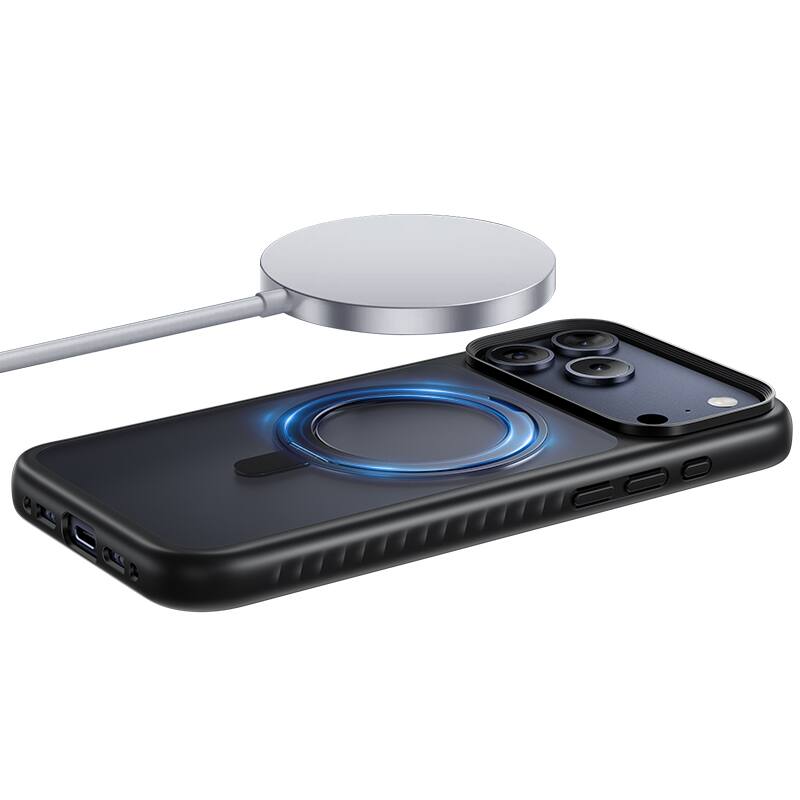 Alt View 2. hoco. - AS1 MagSafe Case with 360° Rotating Stand for Apple iPhone 17 Pro - Black.