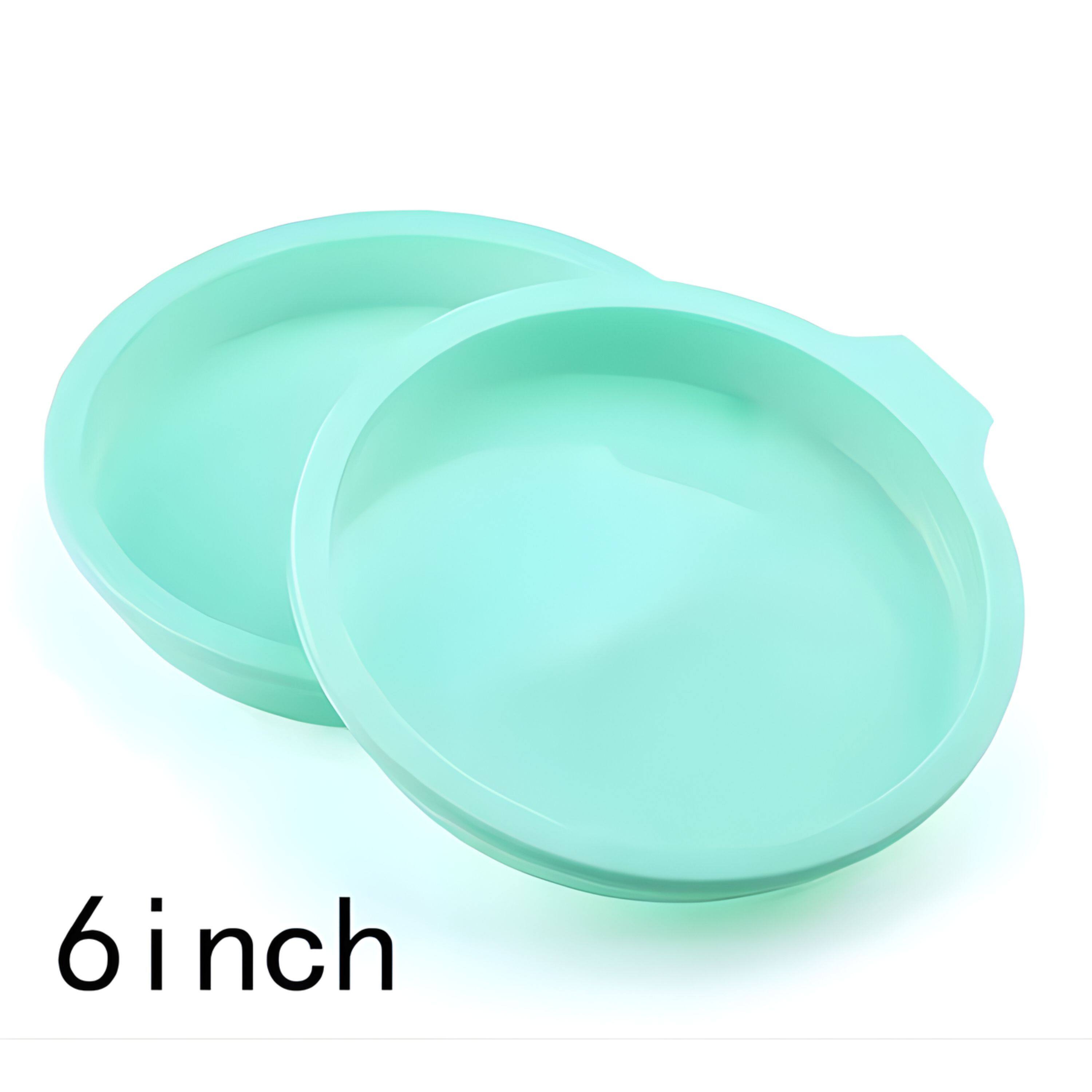 Left. Kitcheniva - 6" Silicone Bakeware Round Cake Pan 2 Pcs.