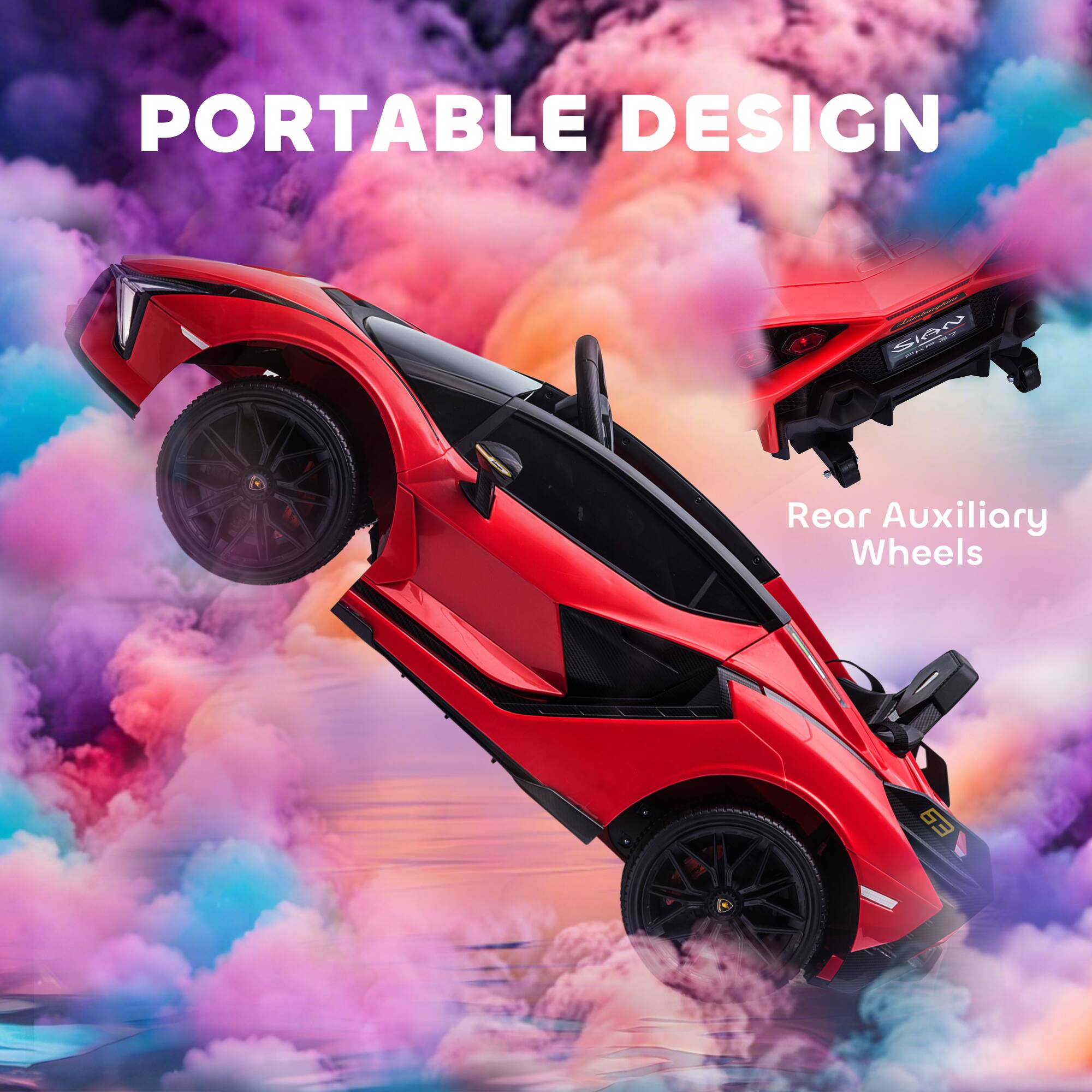 PORTABLE DESIGN  
Rear Auxiliary Wheels