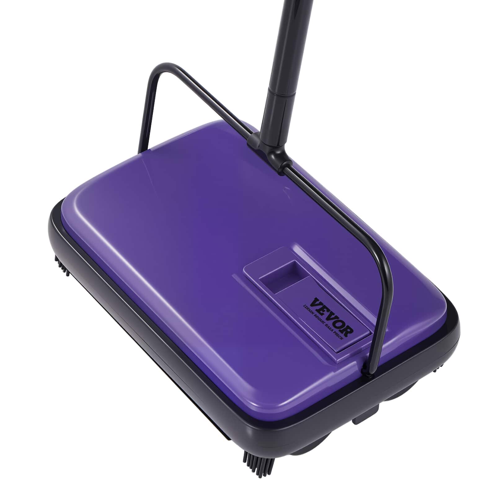 VEVOR - Carpet Sweeper Manual, Floor Sweeper with 300 ml Dustbin Capacity Easy to Empty, 6.7 inch Cleaning Width - Purple