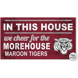 Jardine - Morehouse Tigers 11'' x 20'' Indoor/Outdoor In This House Sign - Maroon
