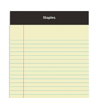 Alt View 5. Staples - Notepads, 5" x 8", Narrow Ruled, 100 Sheets/Pad, 6 Pads/Pack - Canary.